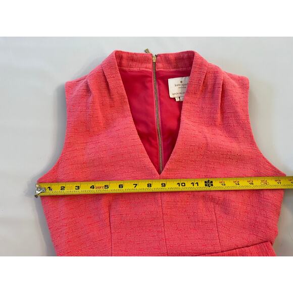 Kate Spade V Neck Sheath Dress Womens 6 Pink Quiet Luxury Barbie Event Career - Picture 5 of 14